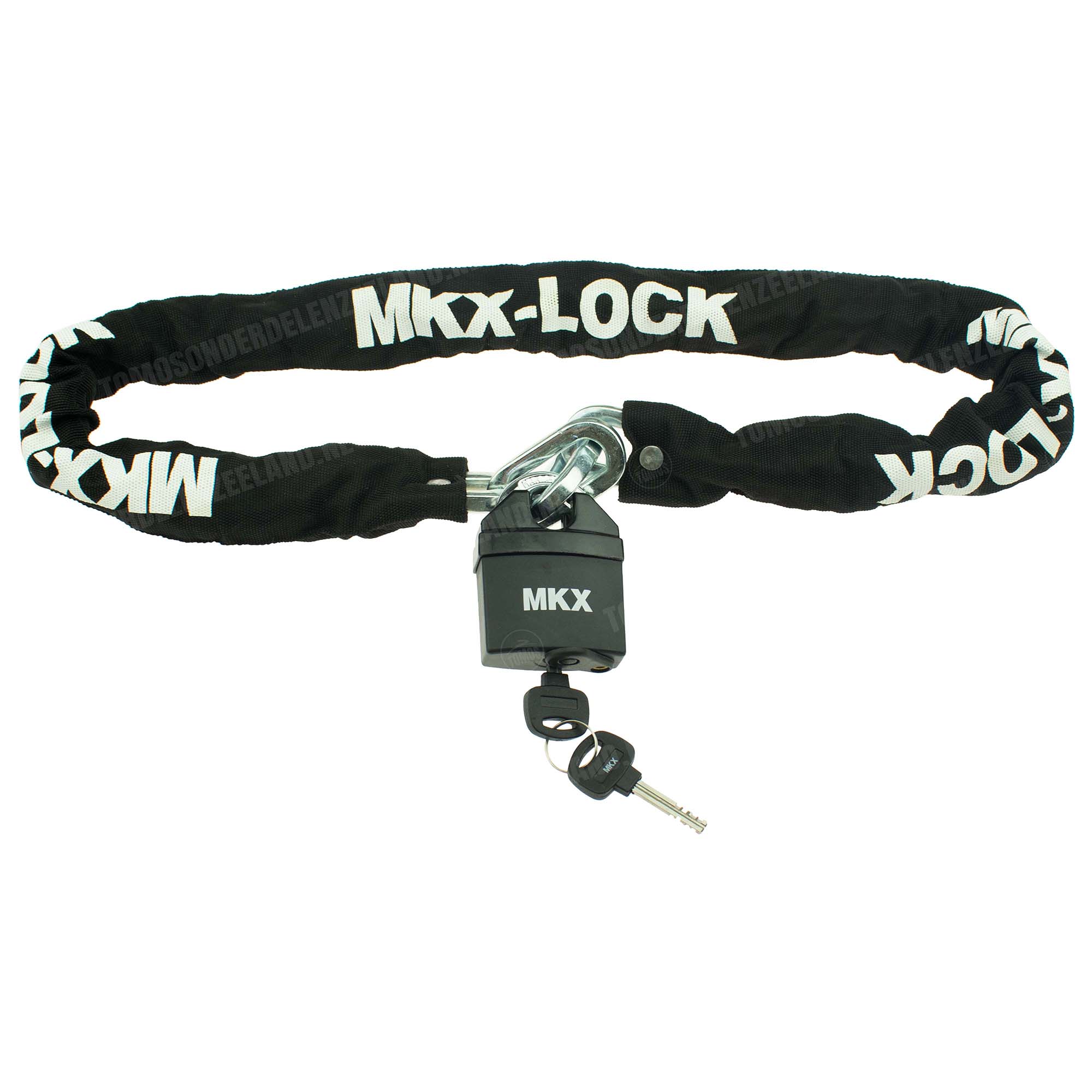 1056 Kettingslot 120cm U-lock / beugelslot zwart MKX