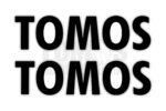Tomos tank stickerset (losse letters) links / rechts zwart 25x60mm