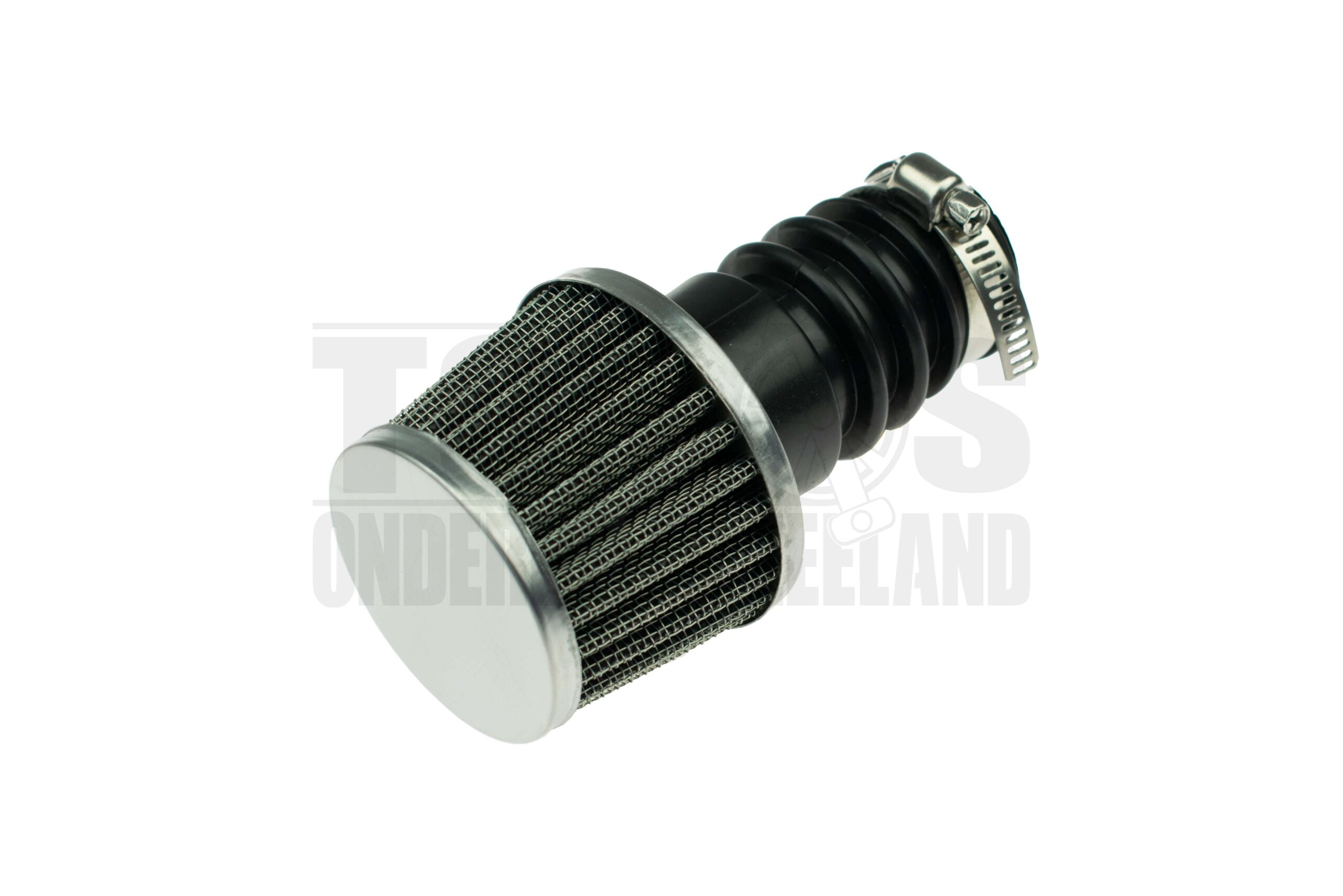 3809 Powerfilter luchtfilter 30mm chroom met zwart voor 19mm / 20mm Bing