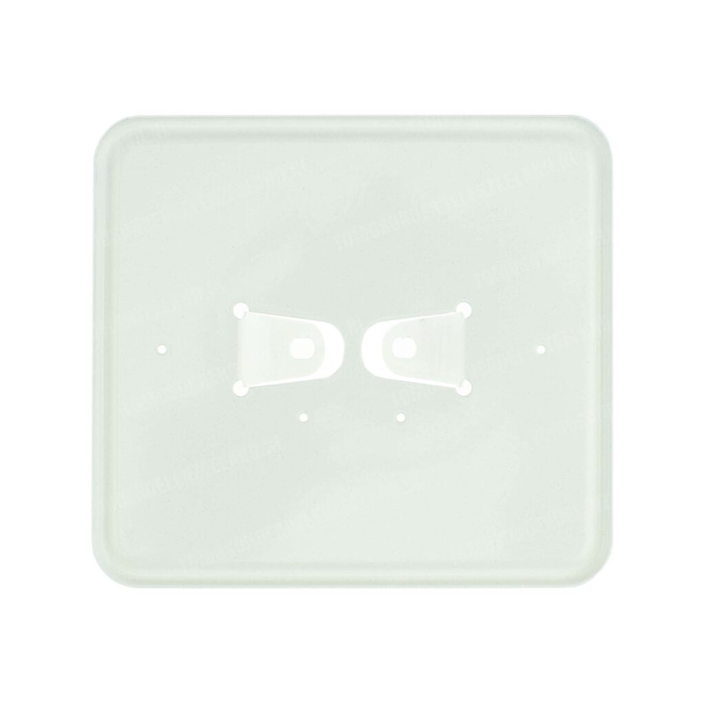 Kentekenplaathouder liggend wit staal 14.5x12.5cm