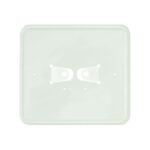 Kentekenplaathouder liggend wit staal 14.5x12.5cm