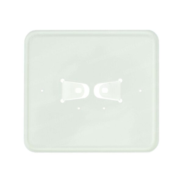 Kentekenplaathouder liggend wit staal 14.5x12.5cm