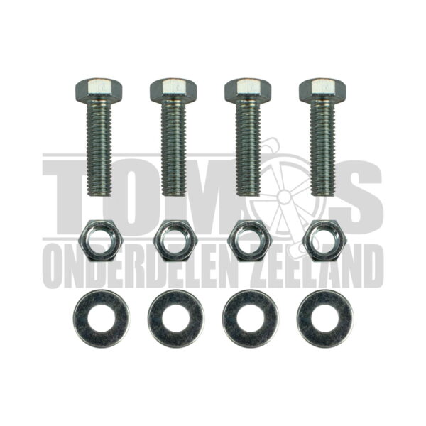 Tomos Achtertandwiel borgplaat bouten en moeren set M7x25
