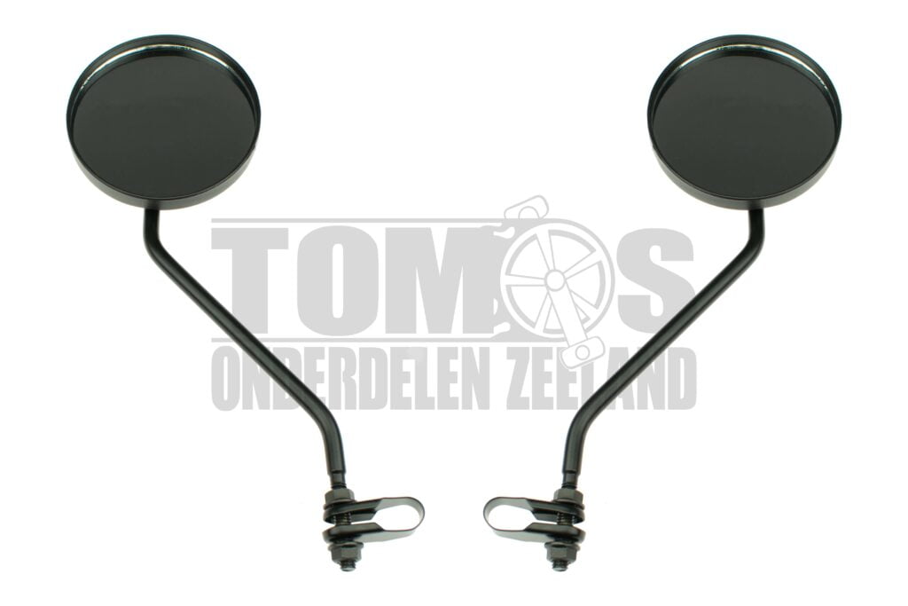 Spiegelset met klem schroef M8 zwart universeel