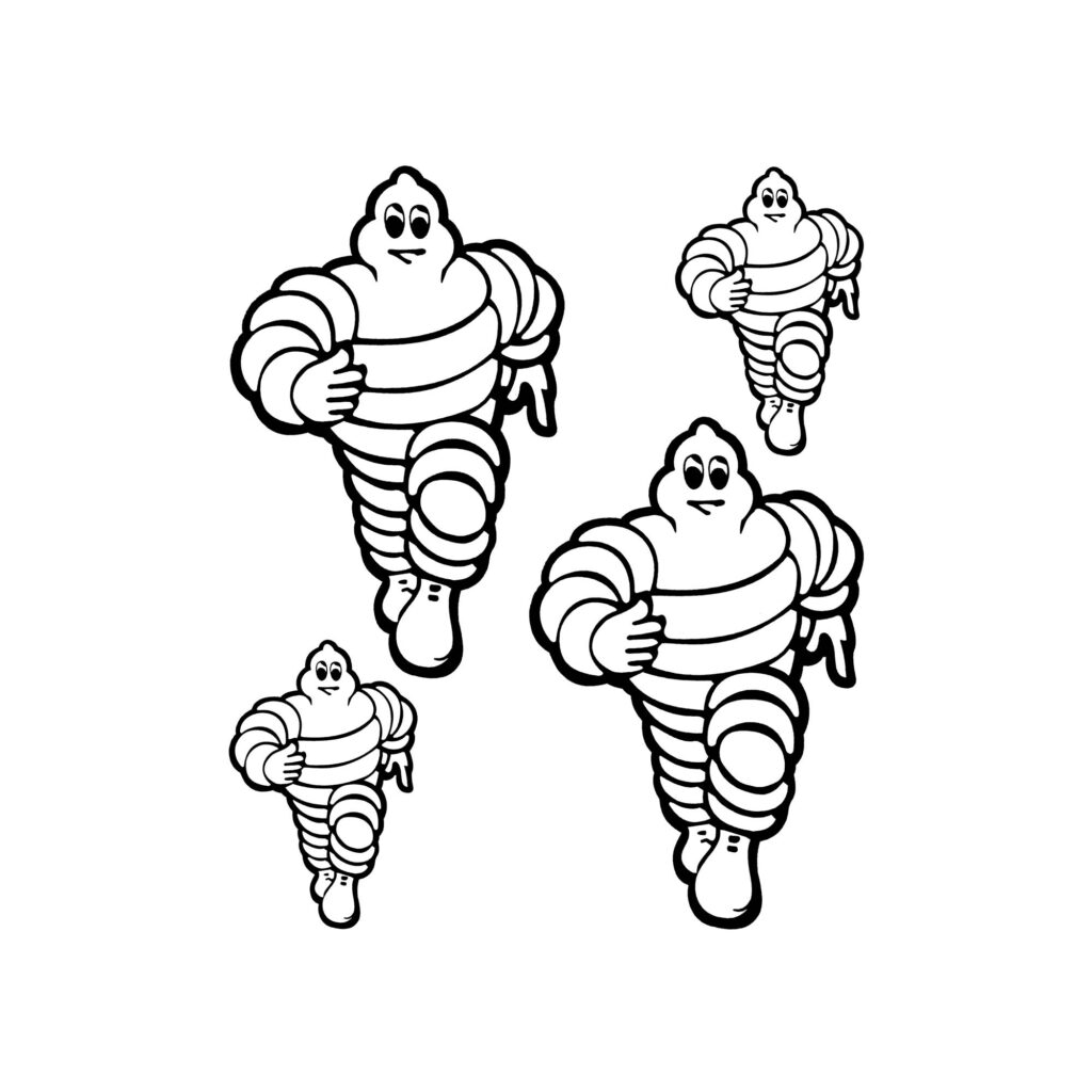 Michelin zonder logo Stickerset 4-delig