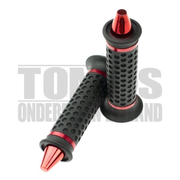 Handvatset Spike / Point zwart / rood 22mm / 24mm