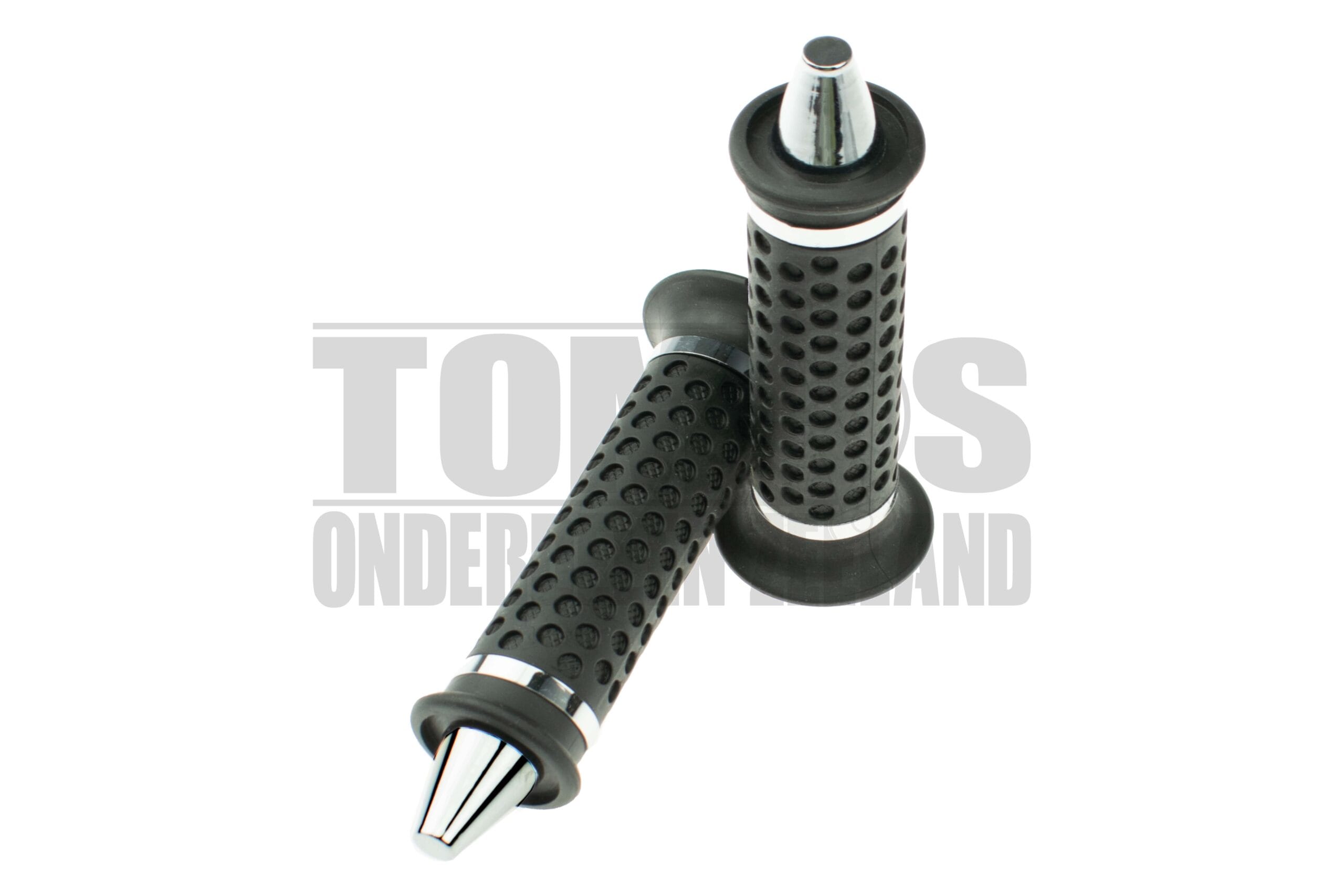 4147 Handvatset Spike / Point zwart / chroom 22mm / 24mm