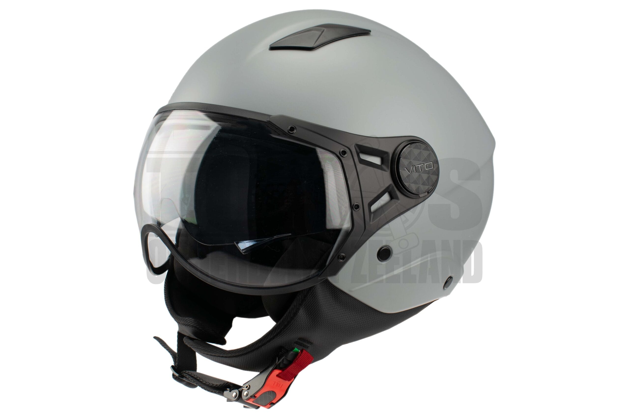 4196 Helm Vito Jethelm met zonnevizier Lavori mat grijs/zwart