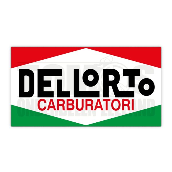 Sticker Dellorto logo 10x5cm universeel