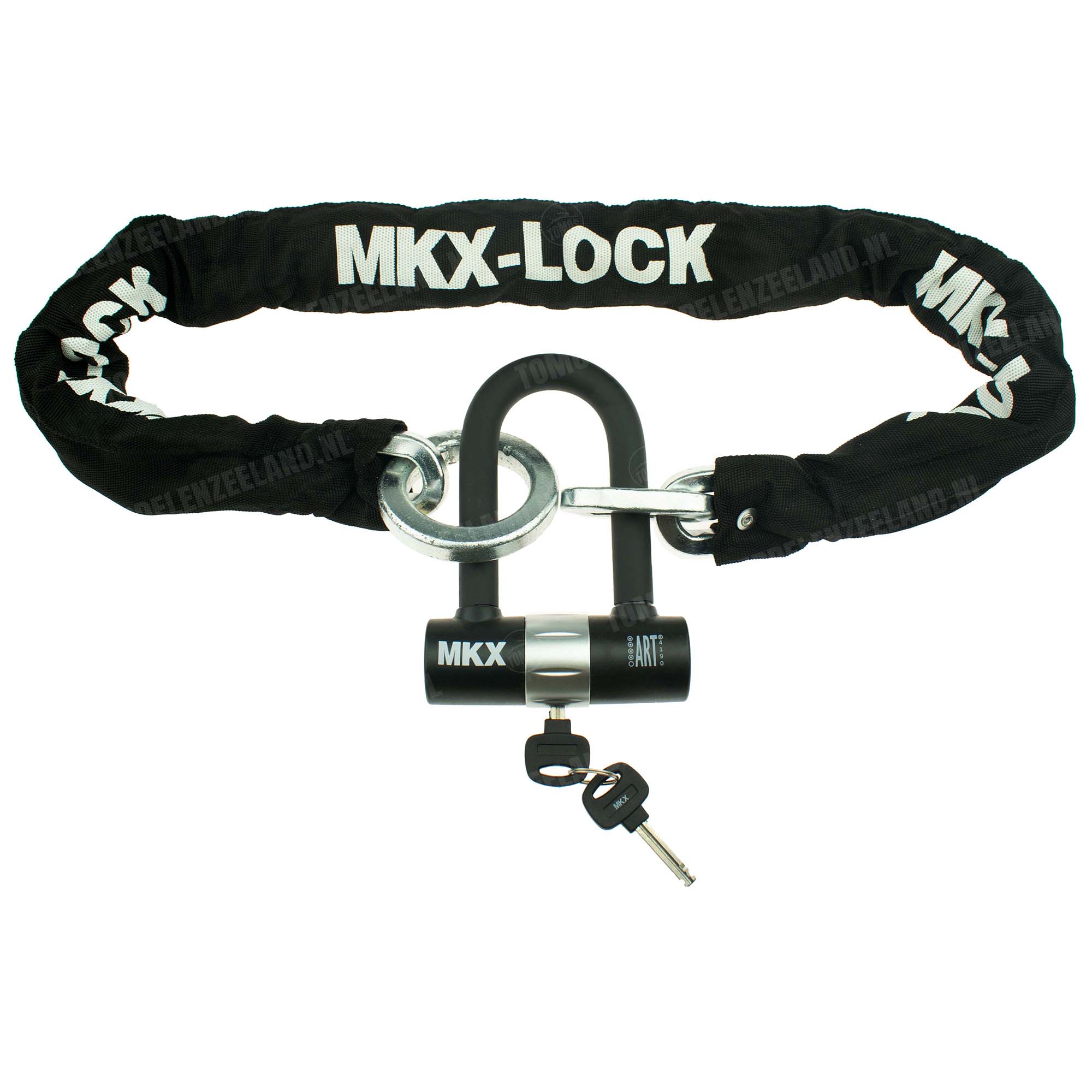 1054 Kettingslot 120cm ART-3 U-lock / beugelslot zwart MKX