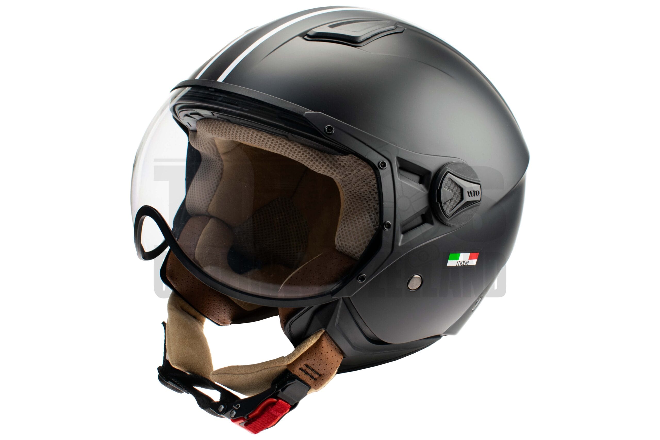 4334 Helm Vito Jethelm Moda mat zwart/zwart bruin