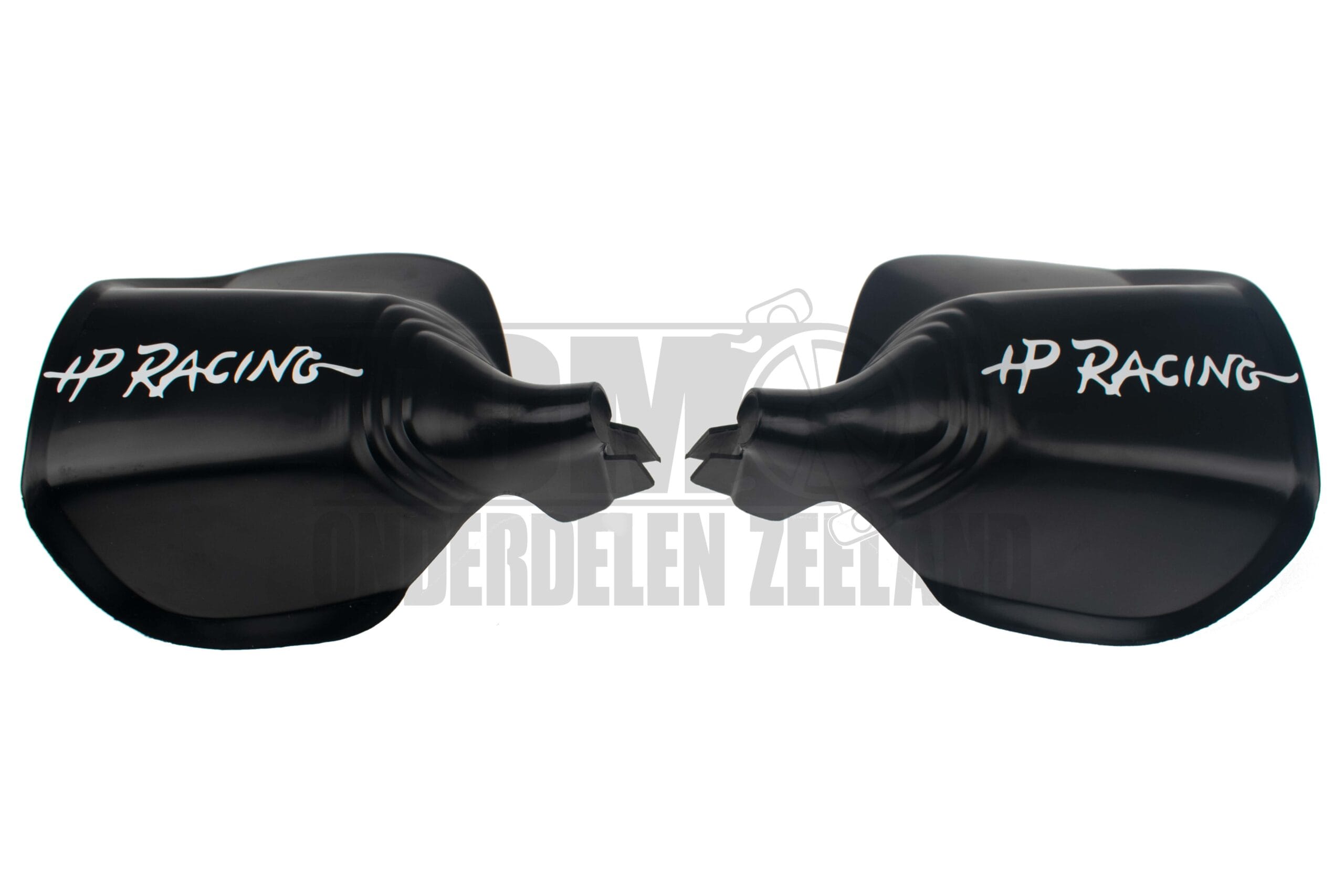 4387 Handbeschermkappen set greep HP Racing zwart universeel