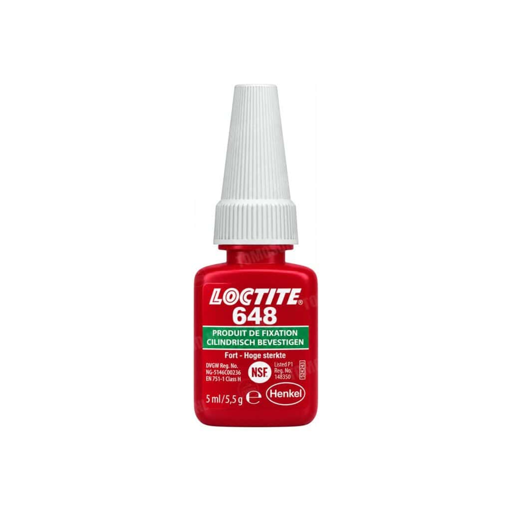 Loctite 648 schroefdraadborgmiddel groen (extreem sterk) 5ml