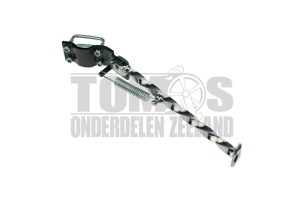 Tomos Zijstandaard gedraaid twist chroom (oud type achterbrug) A3 / A35