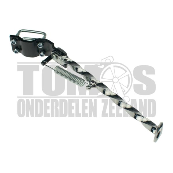 Tomos Zijstandaard gedraaid twist chroom (oud type achterbrug) A3 / A35