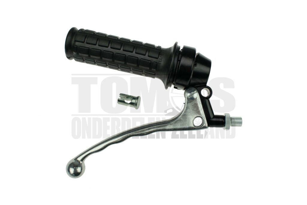 Tomos Gashendel remhendel rechts zwart / aluminium (remlicht) Lusito Origineel