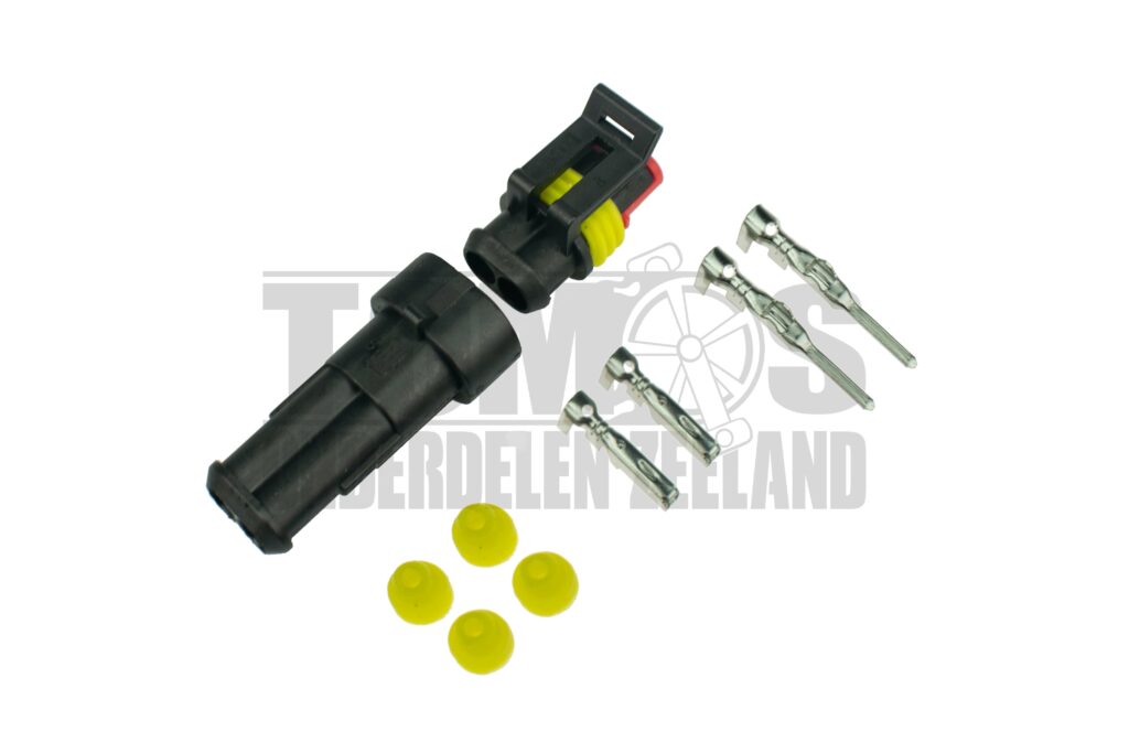 Connector Stekker super seal 2-polig (S-seal) compleet waterdicht universeel