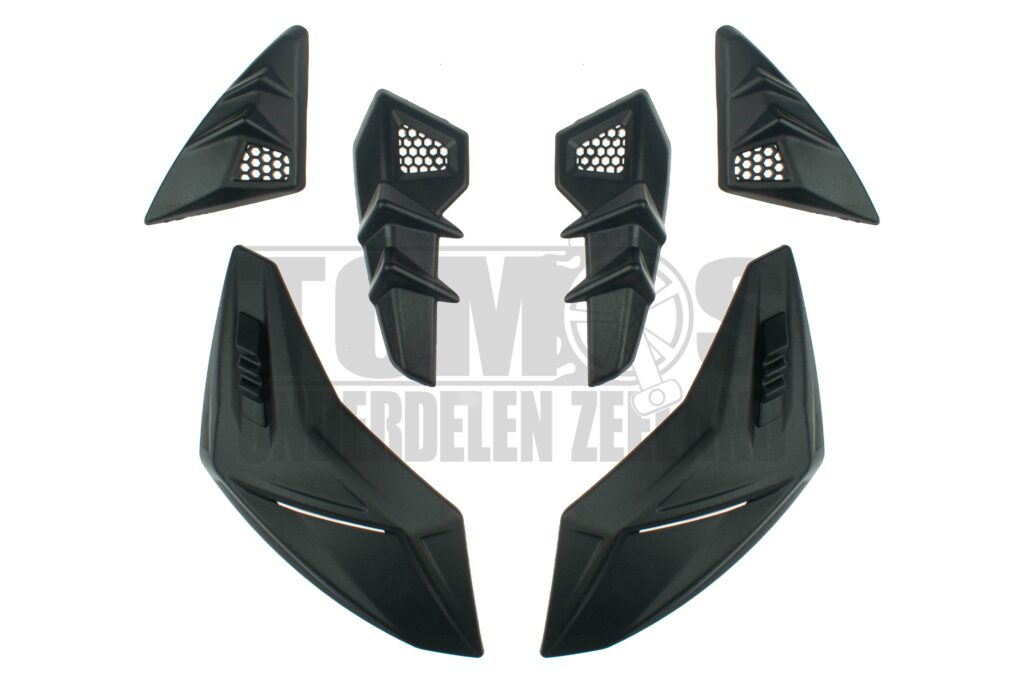 Helm Vito Integraalhelm Bruzano / Predator rooster set 6-delig zwart