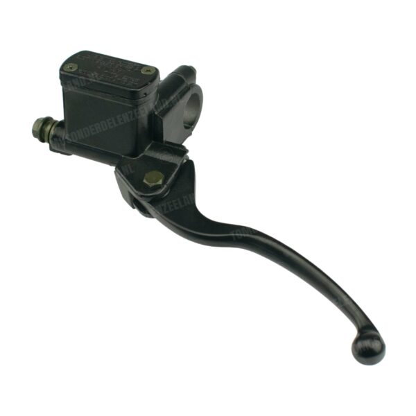 Remhendel met rempomp links zwart universeel Supertec