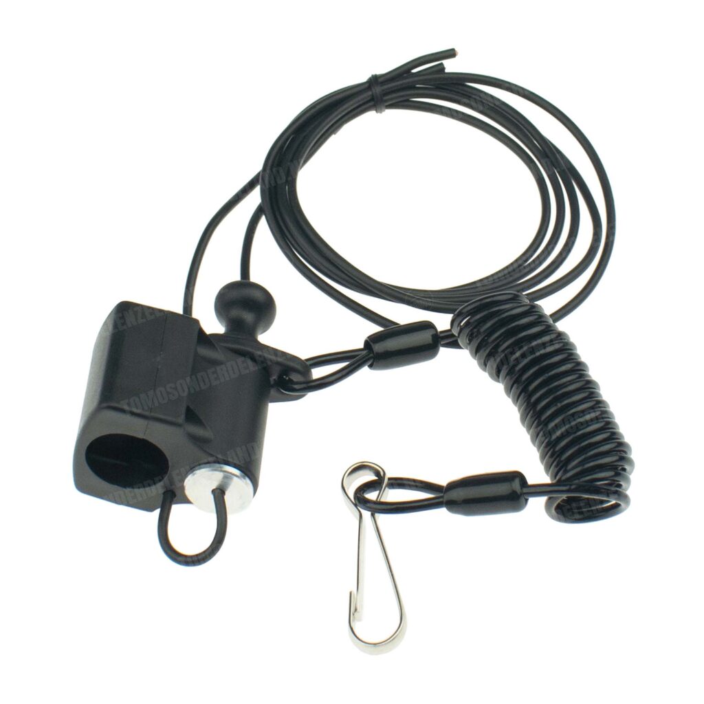 Stuurschakelaar motor Killswitch / dodemanskoord luxe stuur montage zwart