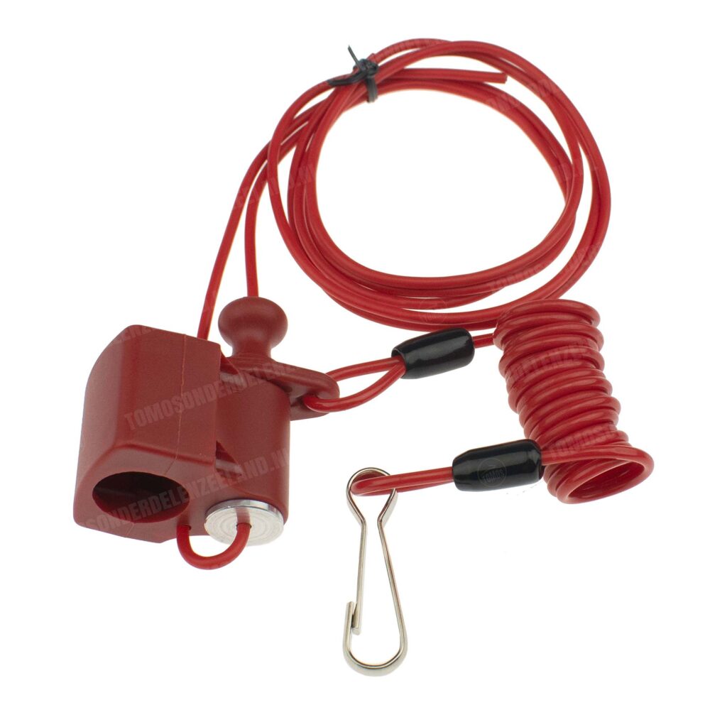 Stuurschakelaar motor Killswitch / dodemanskoord luxe stuur montage rood