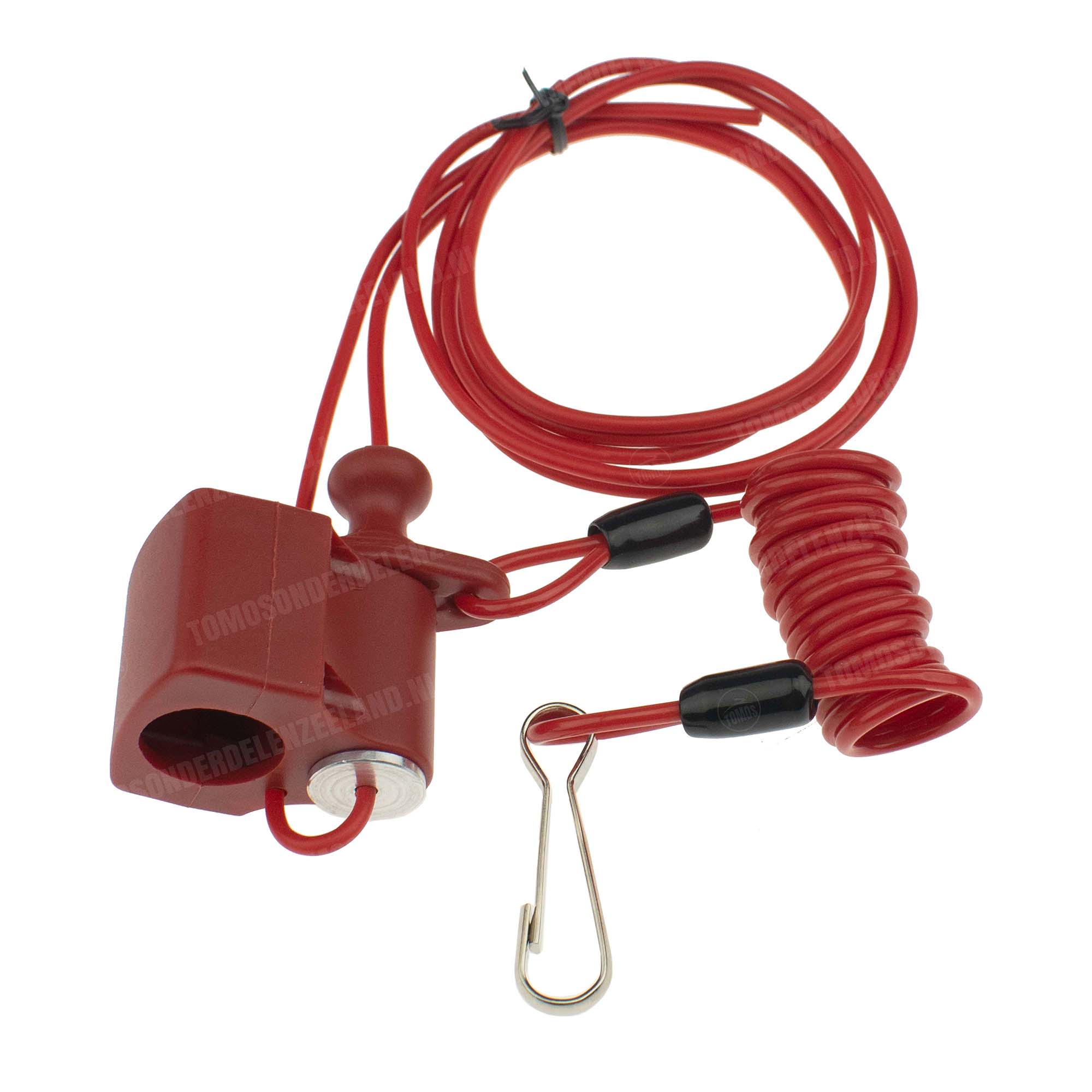 1062 Stuurschakelaar motor Killswitch / dodemanskoord luxe stuur montage rood