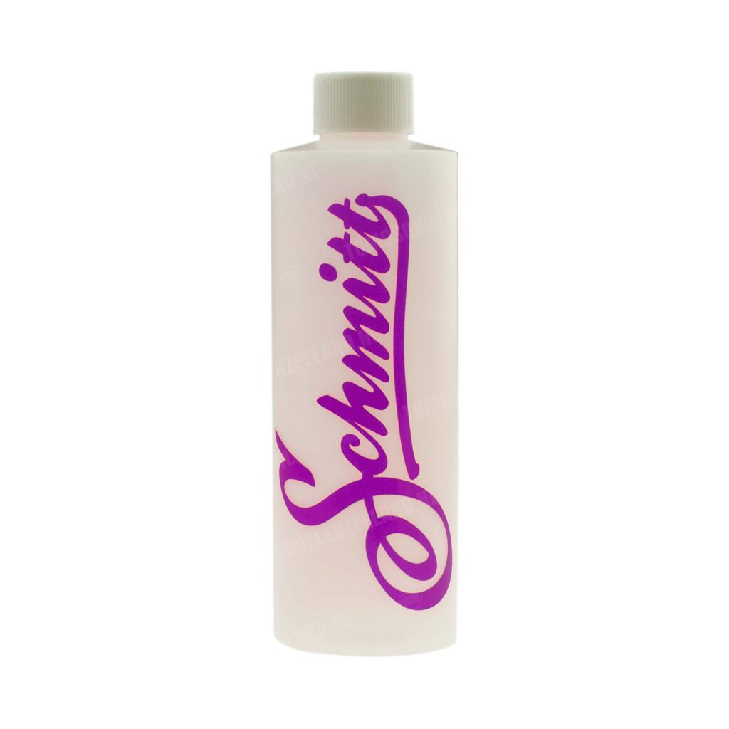 Maatbeker / mengbeker olie flesje Schmitt 250ml paars