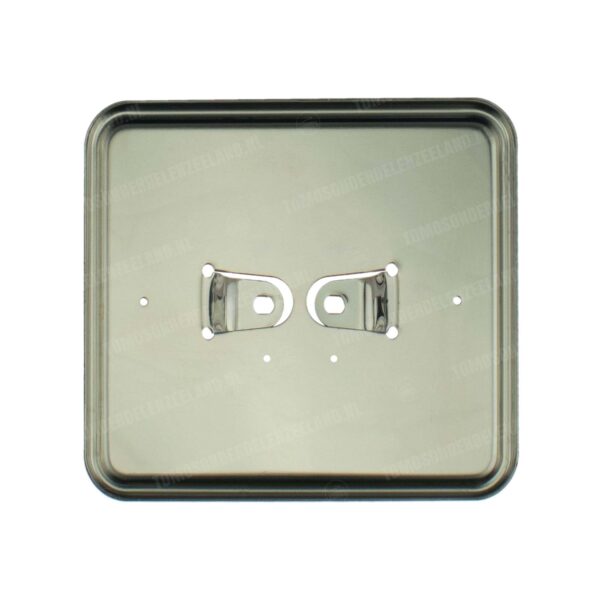 Kentekenplaathouder liggend RVS 14.5x12.5cm