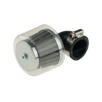 Powerfilter luchtfilter met kap 35mm chroom 90 graden zwart Dellorto PHBG / PHVA