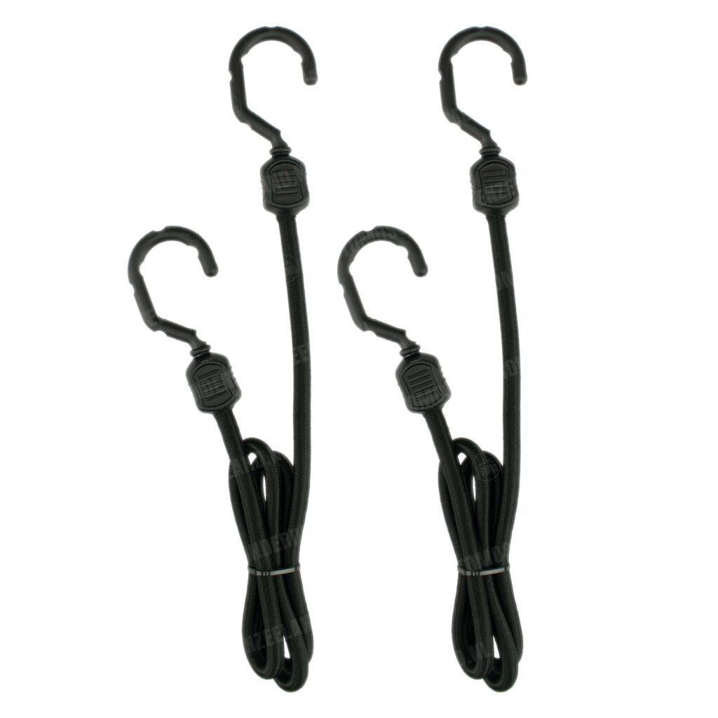 Bagagespin / snelbinder zwart 2 stuks 100cm