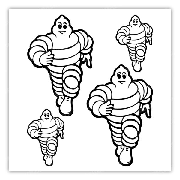 Michelin zonder logo Stickerset 4-delig