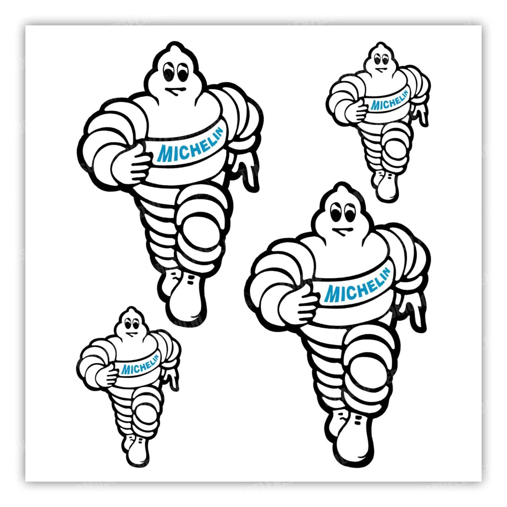 Michelin met logo Stickerset 4-delig