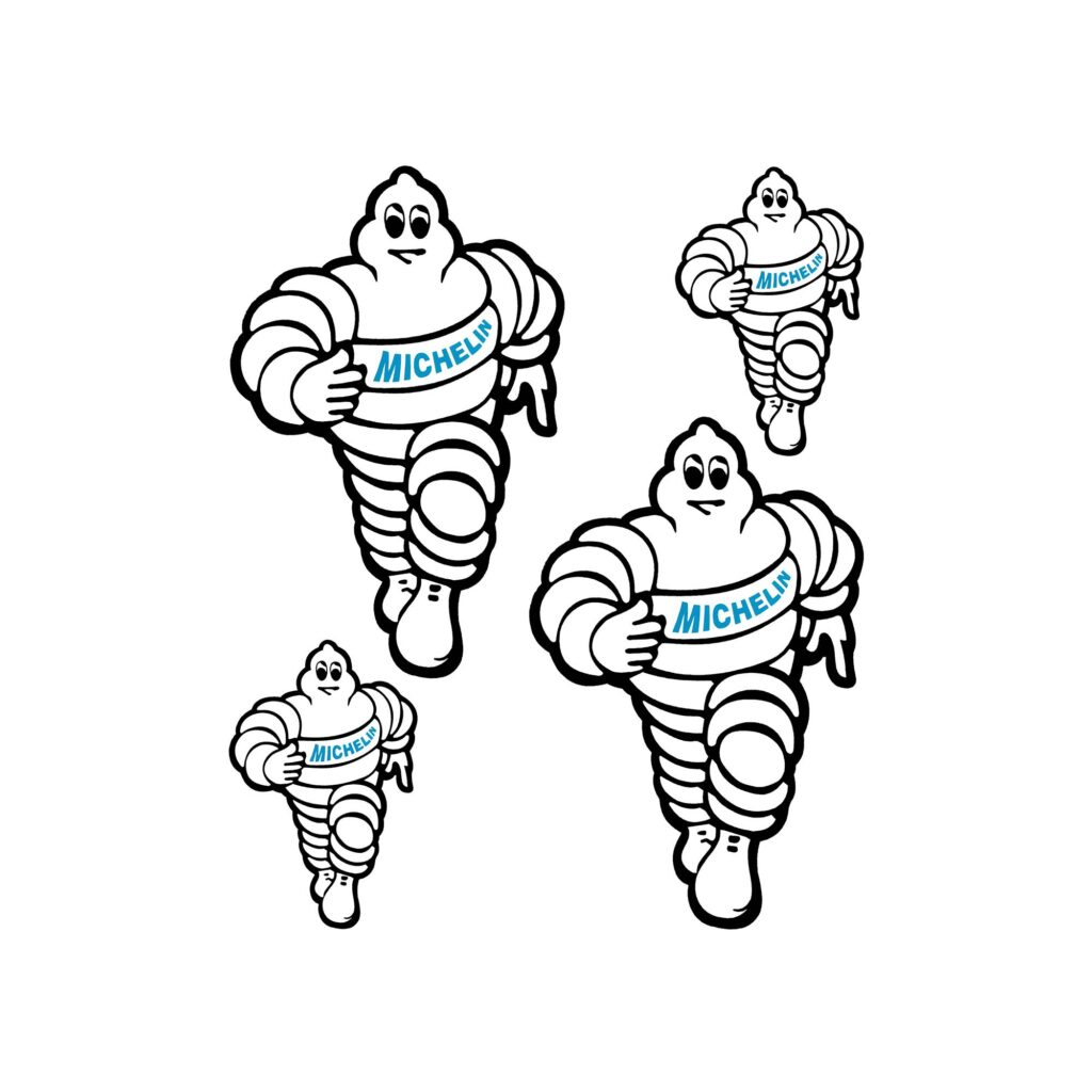 Michelin met logo Stickerset 4-delig