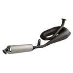 Tomos Uitlaat 25mm Tecno Circuit mat zwart met aluminium demper A3 / A35 / A52