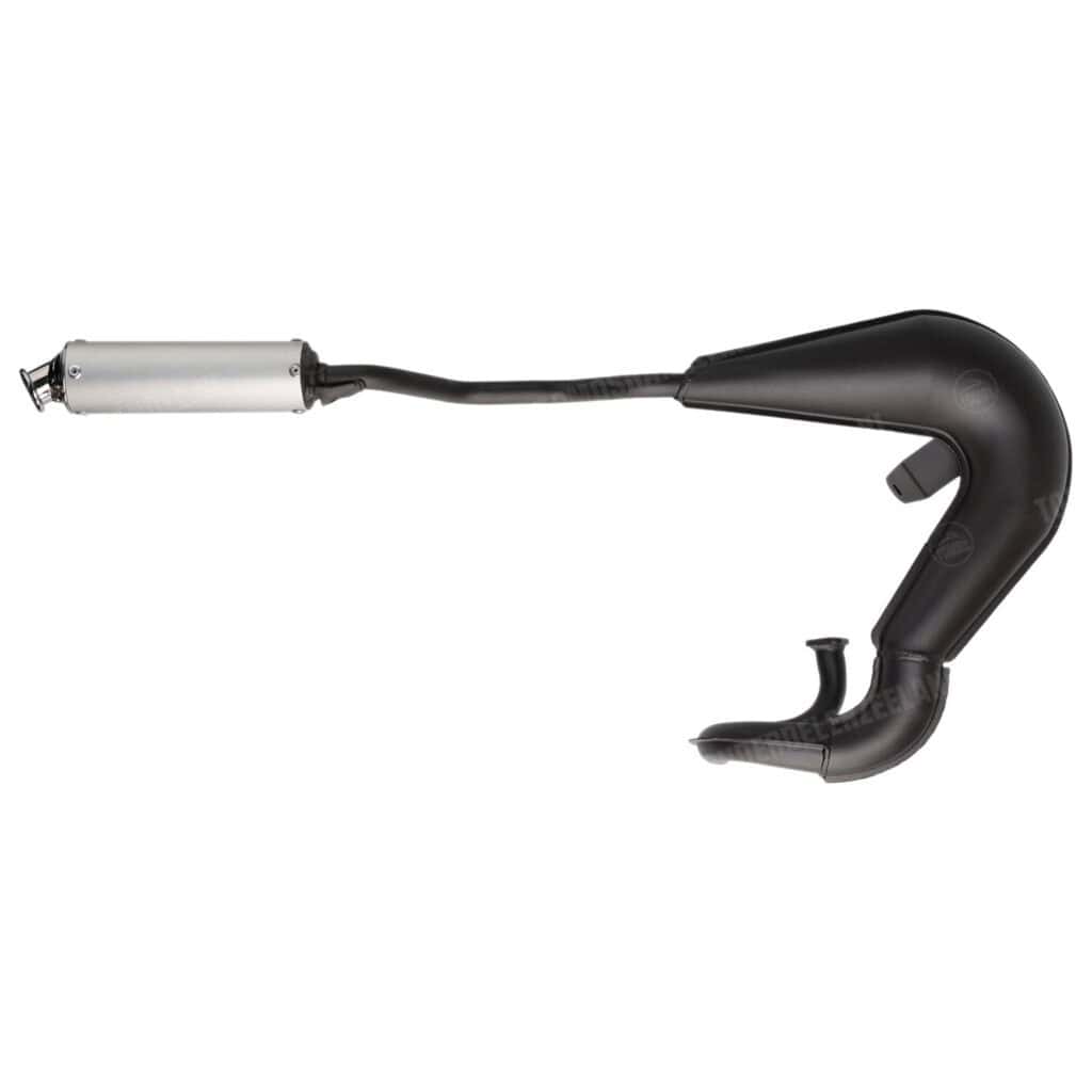 Tomos Uitlaat 25mm Tecno off road EVO zwart met aluminium demper A3 / A35 / A52