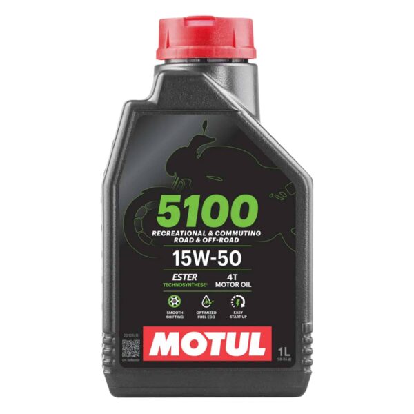 Motul 5100 Off-Road / Road 4-takt Motorolie 15W50 (semi synthetisch) 1 liter