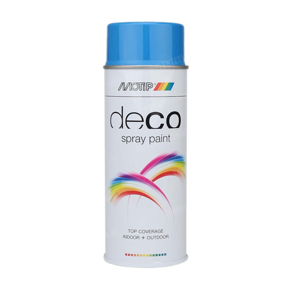 Motip Spuitlak Alkyd licht hemels blauw hooglans RAL 5015 deco 400ml