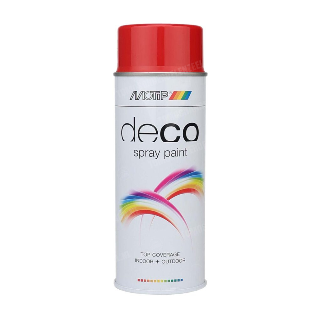 Motip Spuitlak Alkyd donker karmijn rood hooglans RAL 3002 deco 400ml