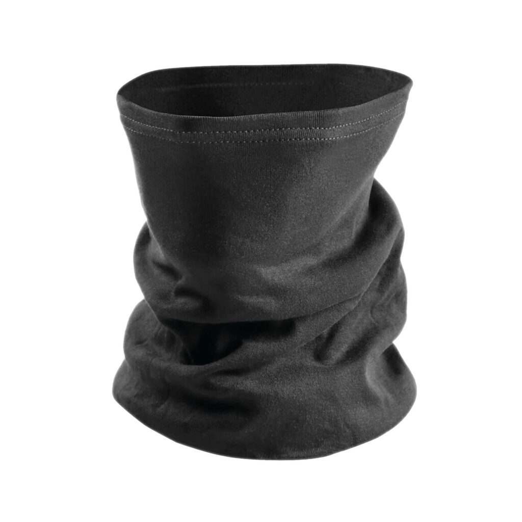 Helmmuts nekwarmer / tube katoen dik zwart Lampa