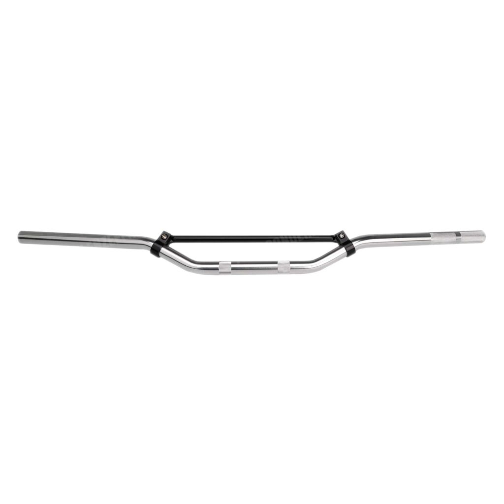 Stuur met spijl motorcross / race zilver aluminium universeel