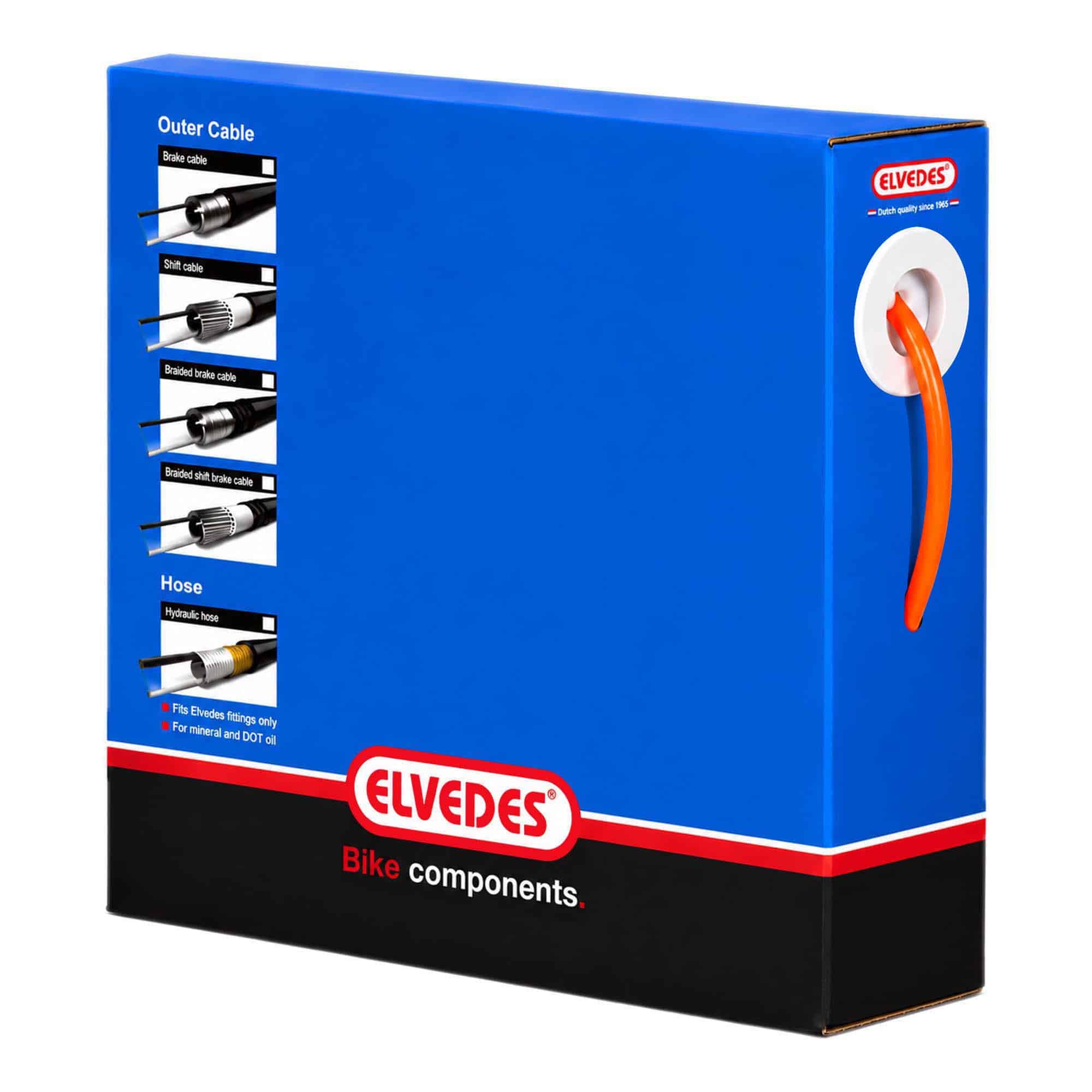 1027 Buitenkabel 5mm fluor oranje (per meter) Elvedes universeel