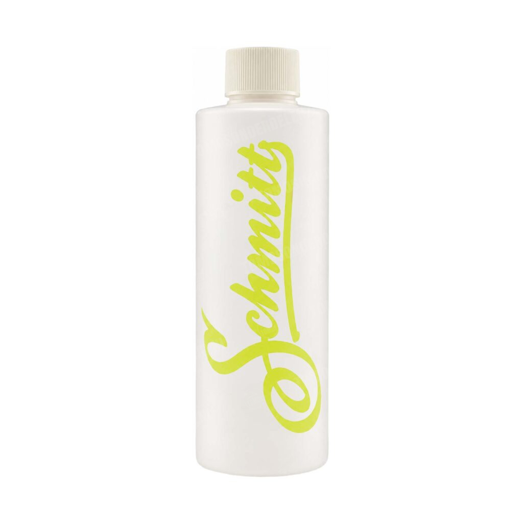 Maatbeker / mengbeker olie flesje Schmitt 250ml geel