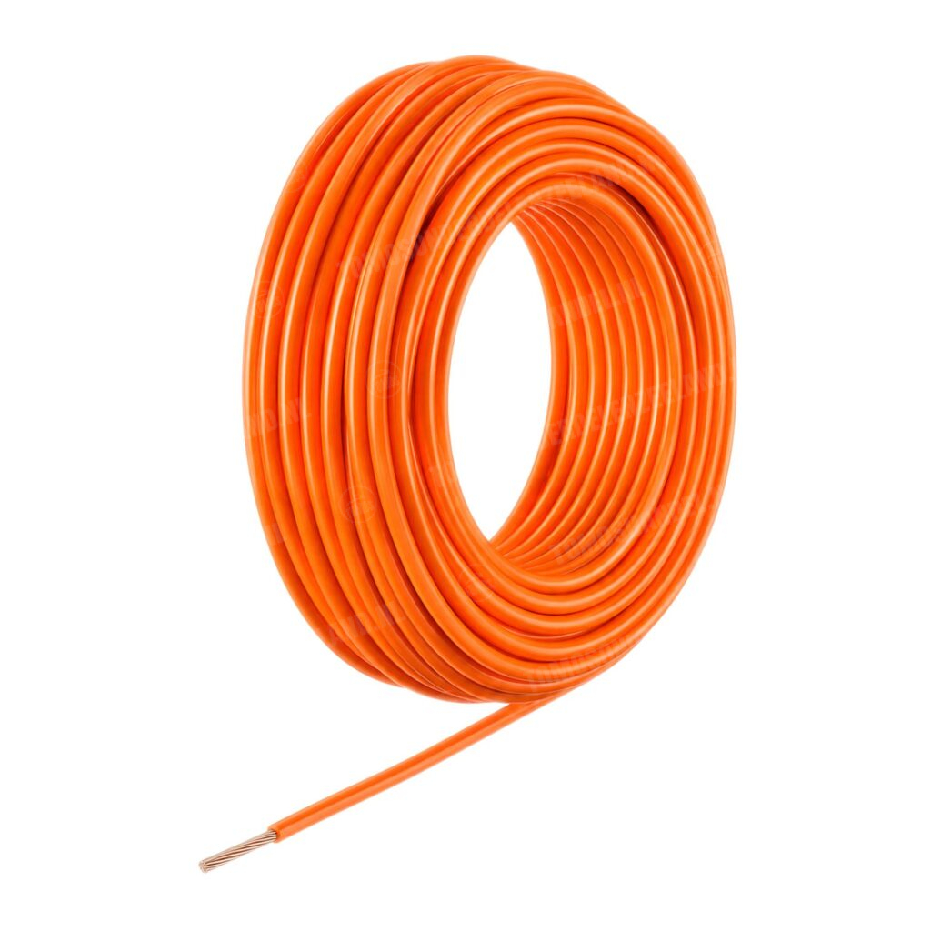 Electrisch draad oranje 1.5mm montagedraad per meter