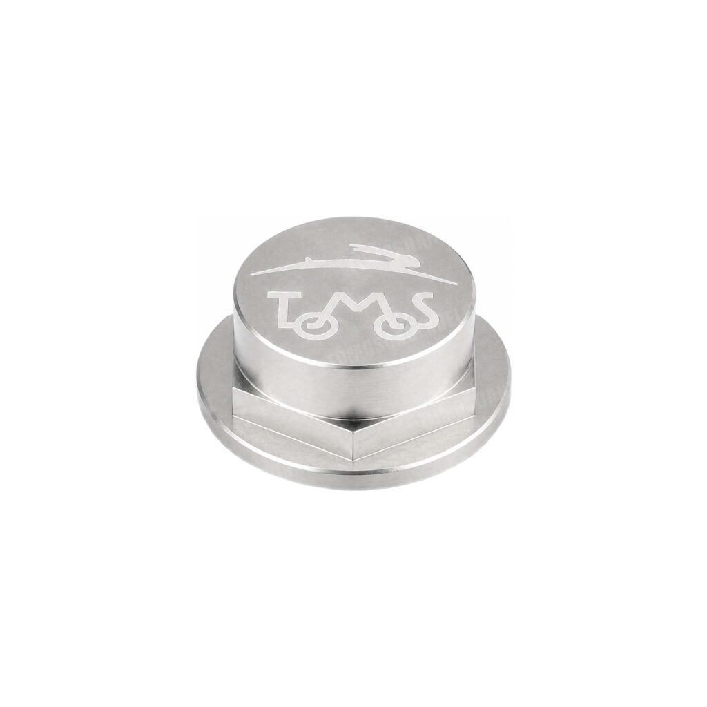Tomos Balhoofdmoer 26mm aluminium zilver met logo CLAW A3 / A35 CLAW