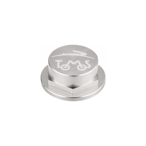 Tomos Balhoofdmoer 26mm aluminium zilver met logo CLAW A3 / A35 CLAW