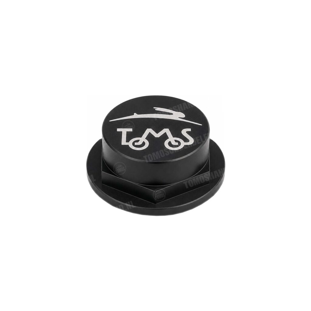 Tomos Balhoofdmoer 26mm aluminium zwart met logo CLAW A3 / A35 CLAW