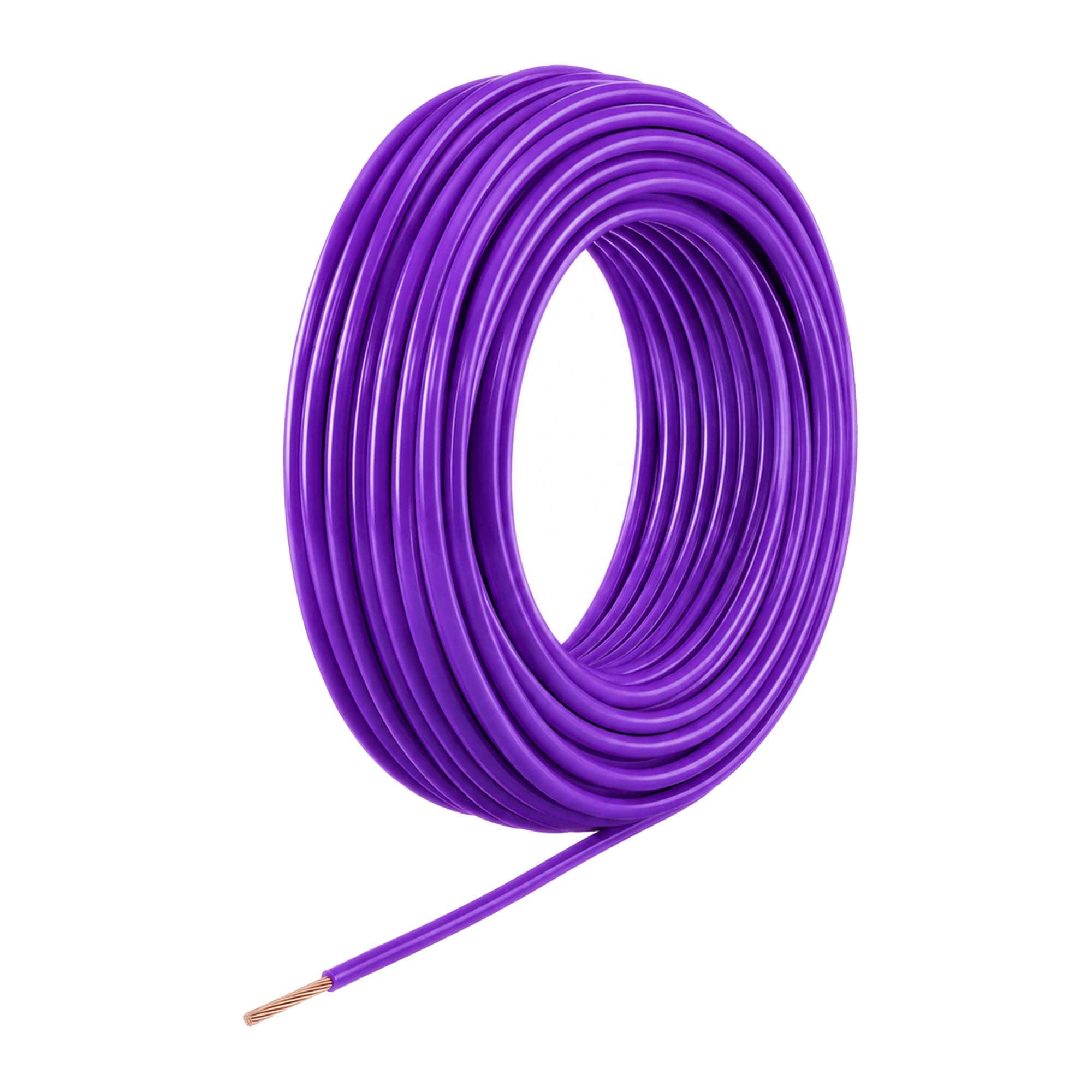 1325 Electrisch draad paars 0.75mm montagedraad per meter