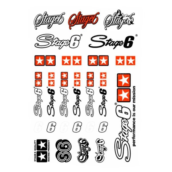 Stickerset Stage6 zwart 26-delig
