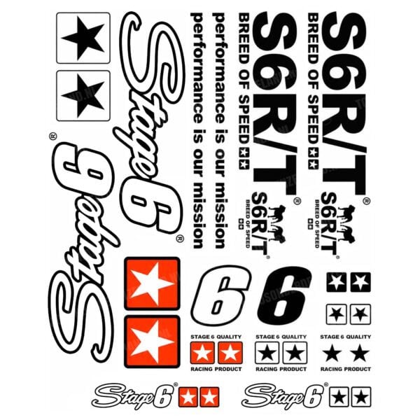 Stickerset Stage6 MKII zwart 20-delig