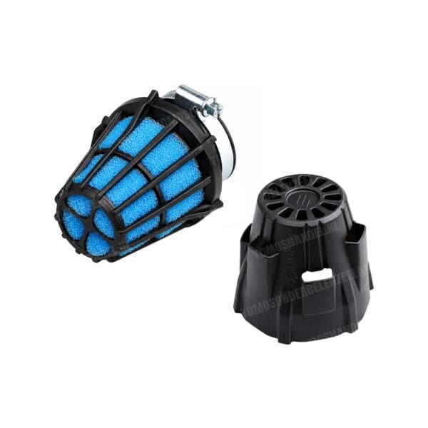 Power luchtfilter schuim Air Box 46mm recht zwart / blauw Polini